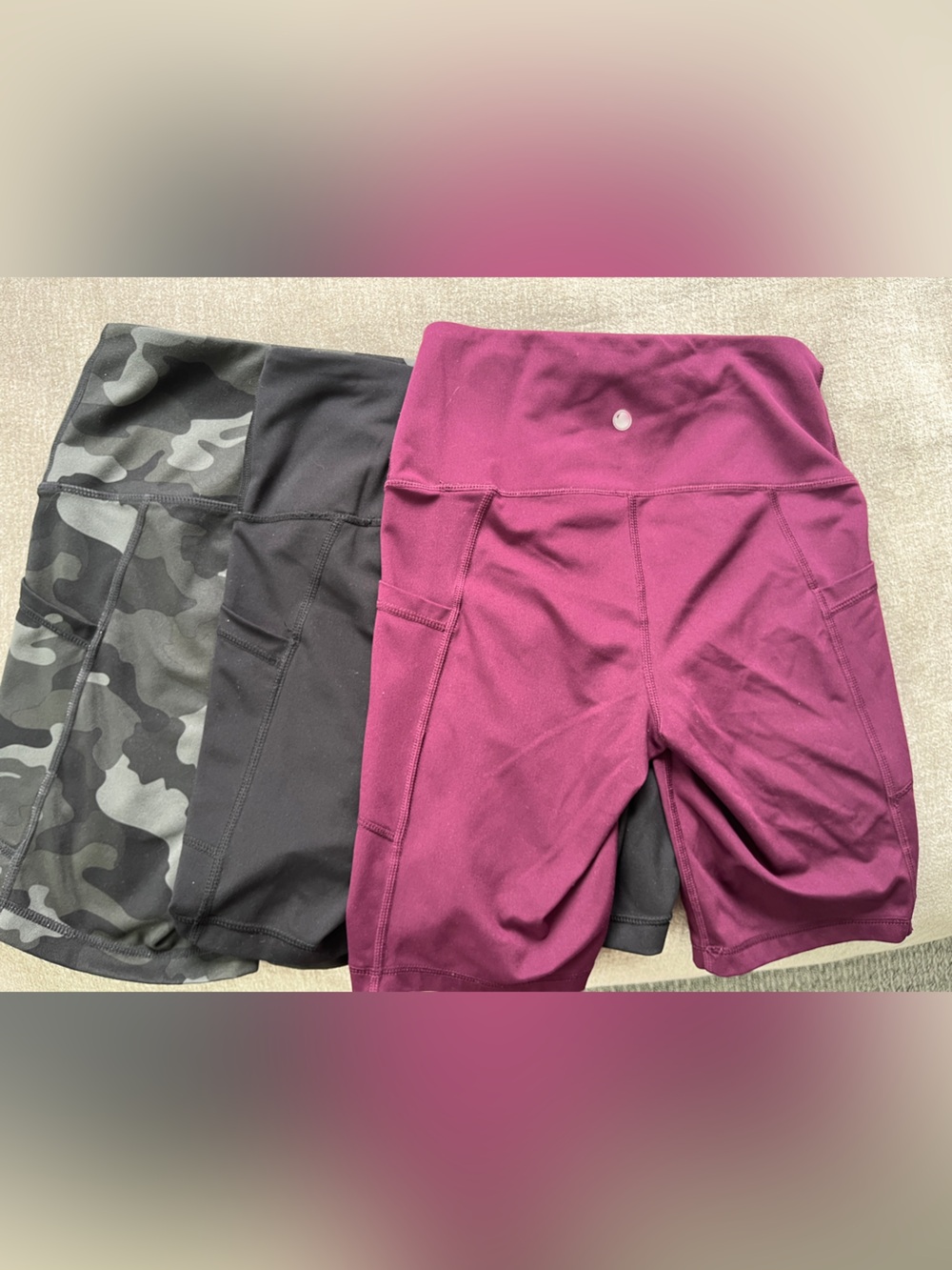 Yogalicious Lux High-Rise Shorts Set/BUNDLE - Berry, Charcoal, Camo